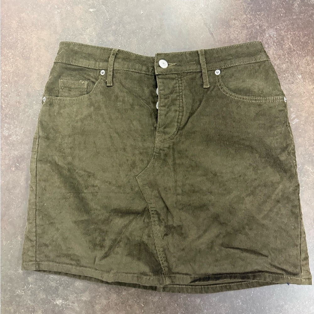 Old Navy Green Corduroy Mini Skirt size 2